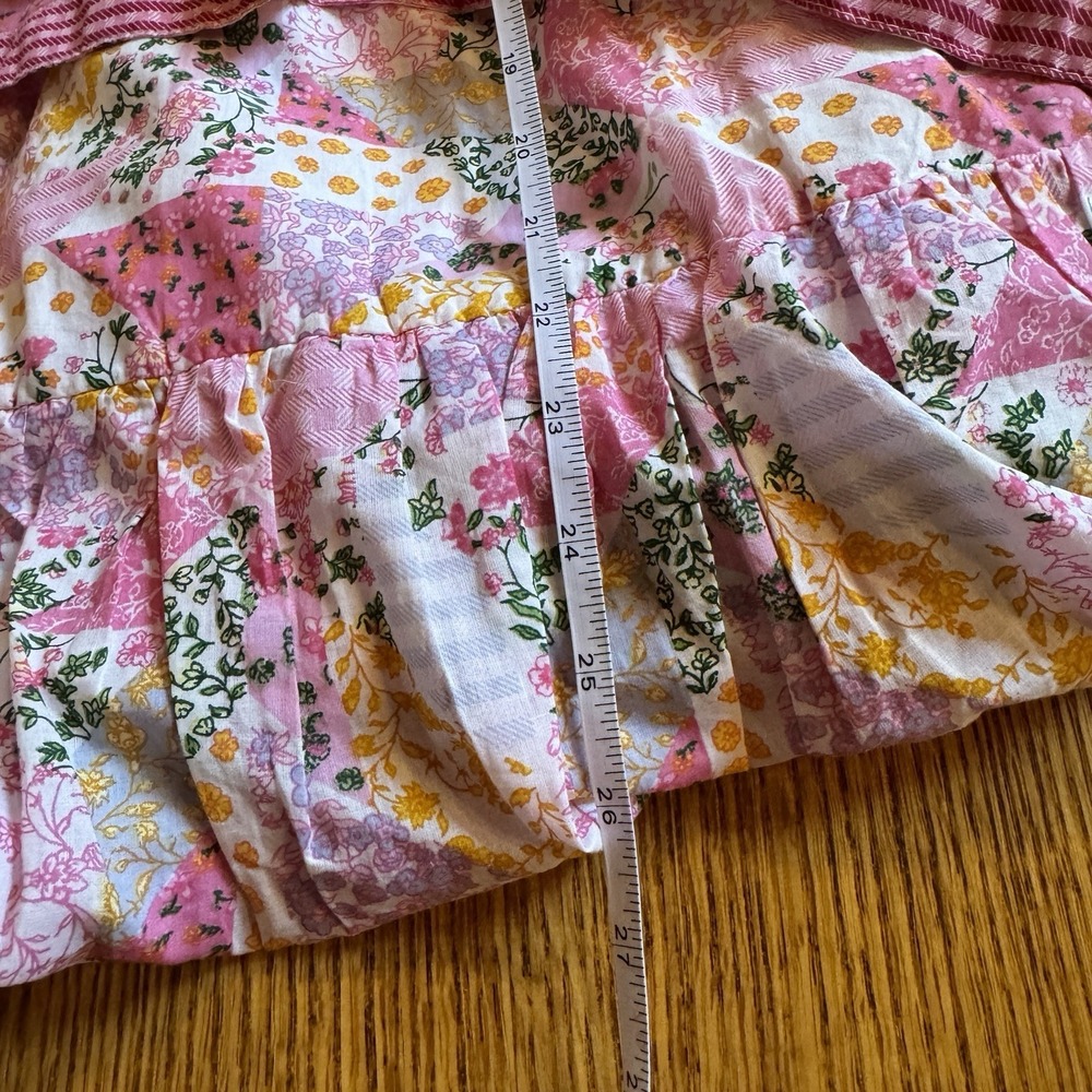 Simply Southern Hailey Quilted Patchwork Pink Tiered Maxi Dress Floral Large - Picture 10 of 10